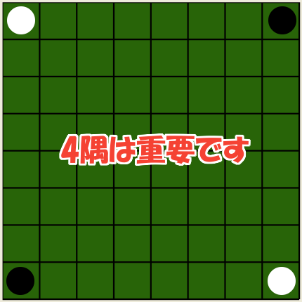 オセロの隅は重要